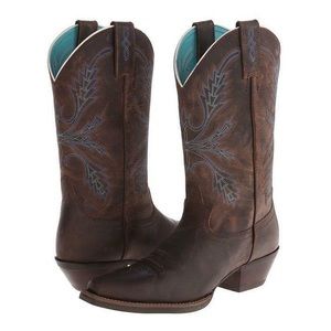 Justin Antique Brown Western Cowgirl Boots sz 6B